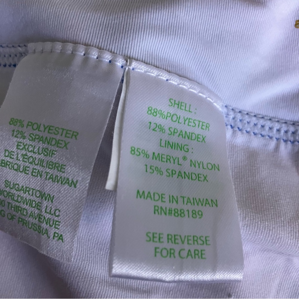 Lilly Pulitzer Luxletic Aila Skort Bennet Blue Surf Gypsea Swim Skirt Sz Large - Picture 13 of 13